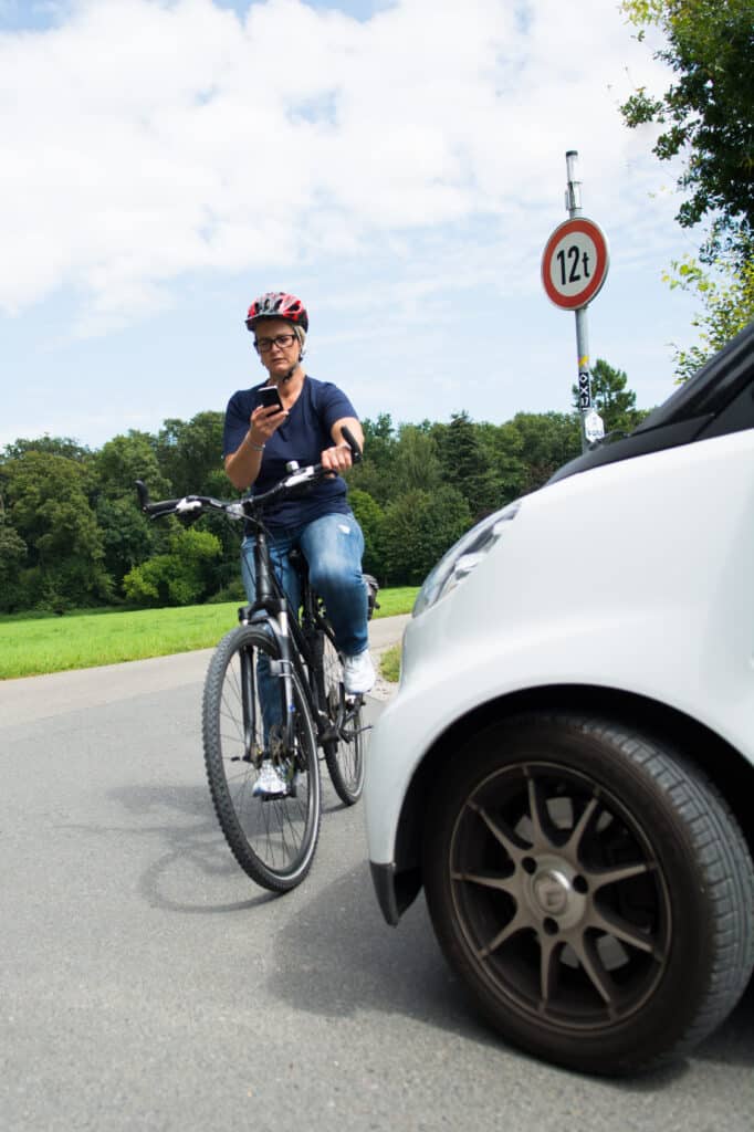 bußgeld auf dem fußweg fahrrad fahren