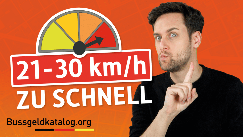 Womit Sie rechnen müssen, wenn Sie mit 21 km/h zu viel geblitzt wurden.