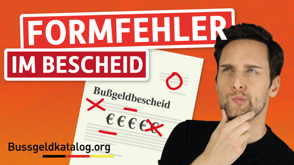 Über mögliche Formfehler im Bußgeldbescheid klären wir in unserem Video auf.